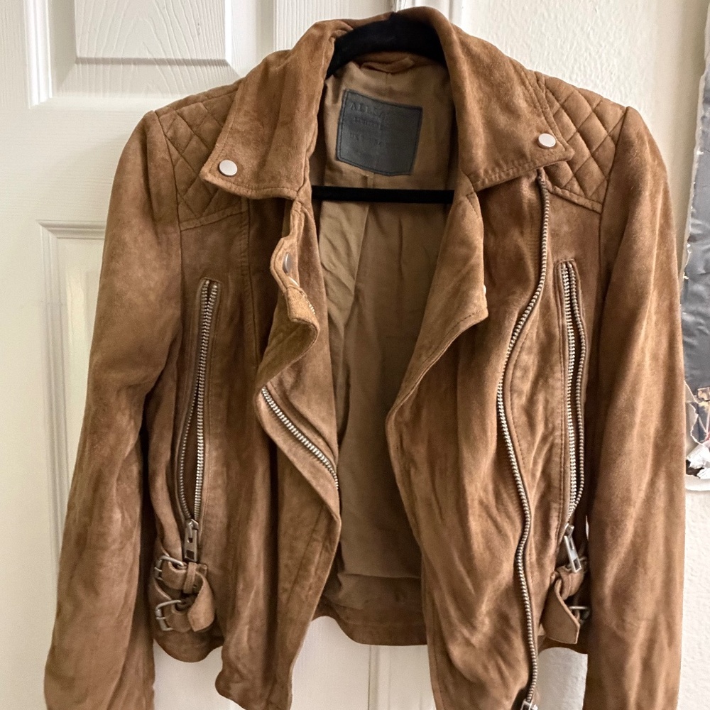 All Saints Leather Jacket Womens US Size 4